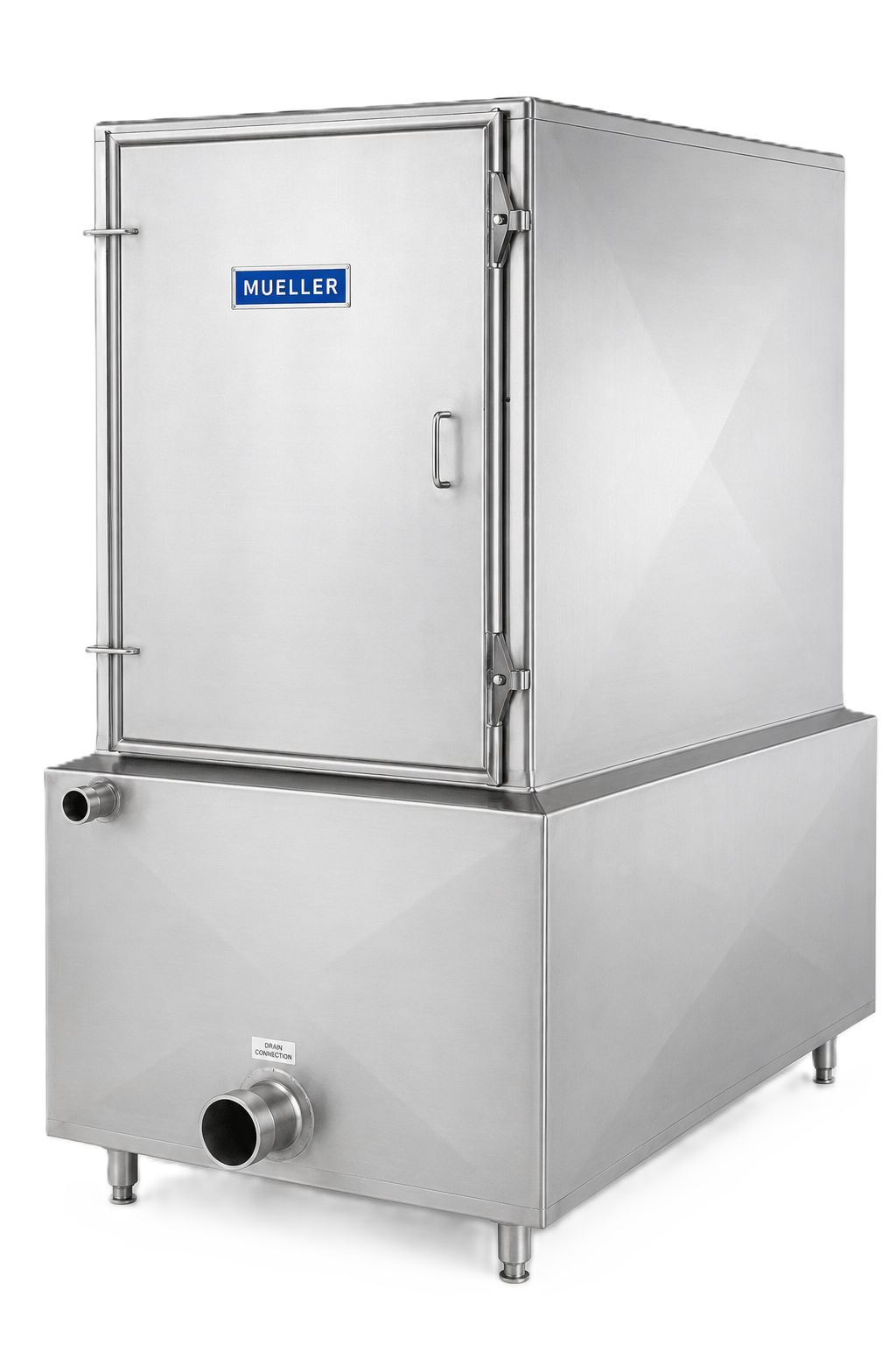 Mueller 3x3 falling film chiller with its integral 73 gallon insulated tank
